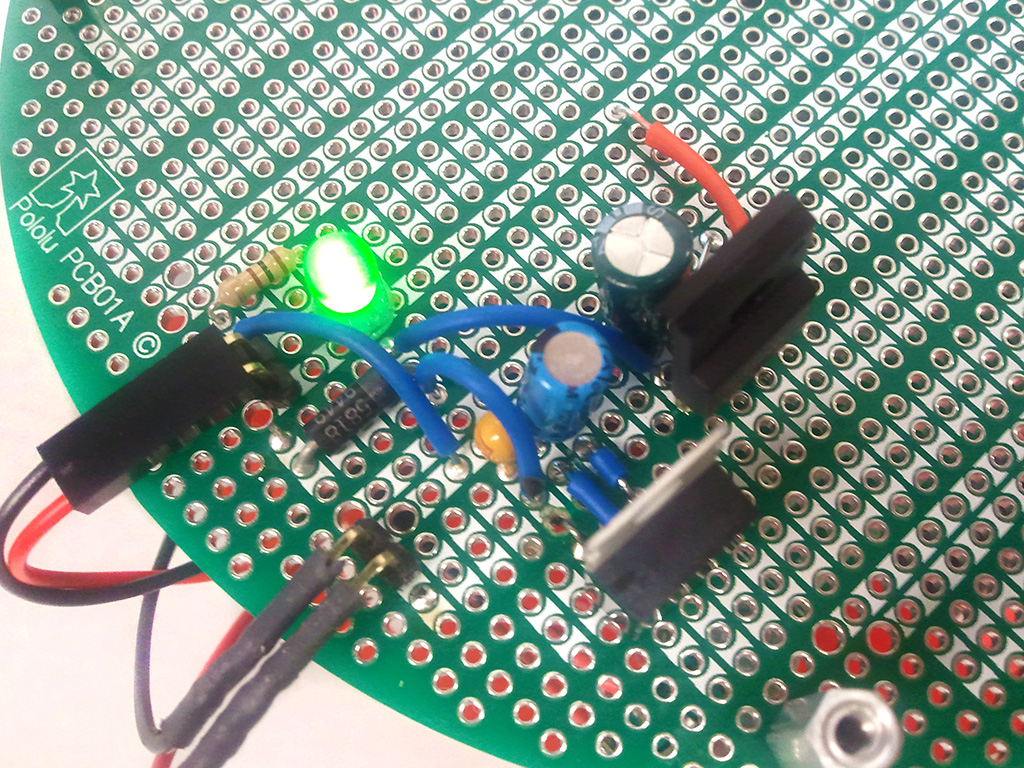 photo of power regulation circuit on robot